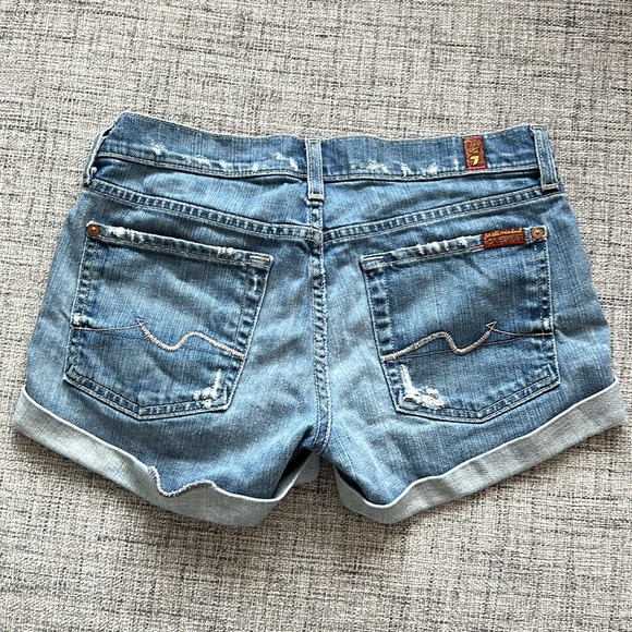 7 For All Mankind Denim Shorts 27 - Picture 2 of 4